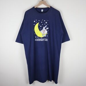 Vintage 2002 Hershey's‎ Kiss A Goodnight Kiss Sleeper Night Shirt Navy One Size